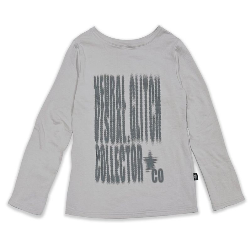 Brushed Fleece Glitch Top [Lavender gray]