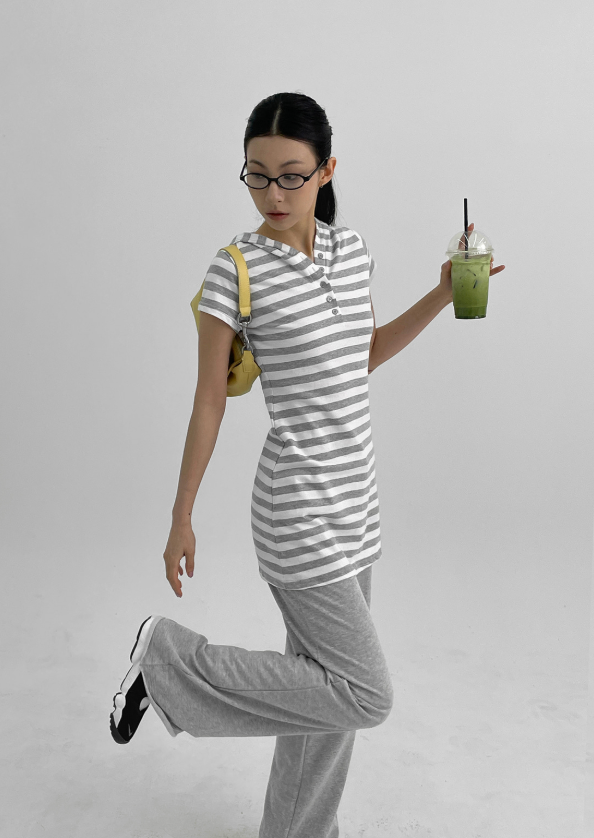 BLACKUP（ブラックアップ）の「[MADE] Lyon Stripe Hood Mini Dress（Dresses）」
