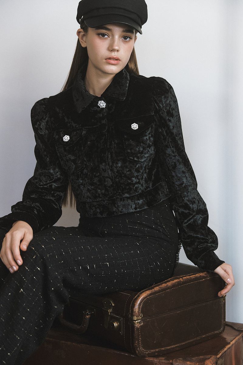Velvet Jacket Black