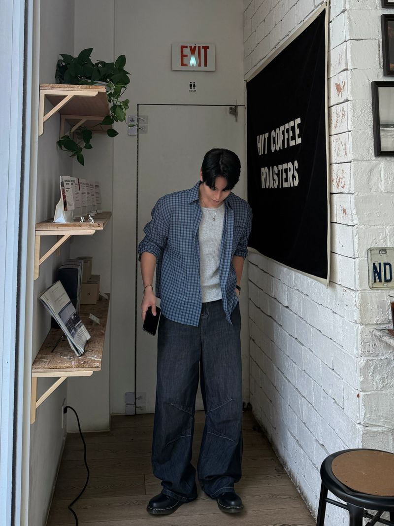 Linen pav dart balloon black denim