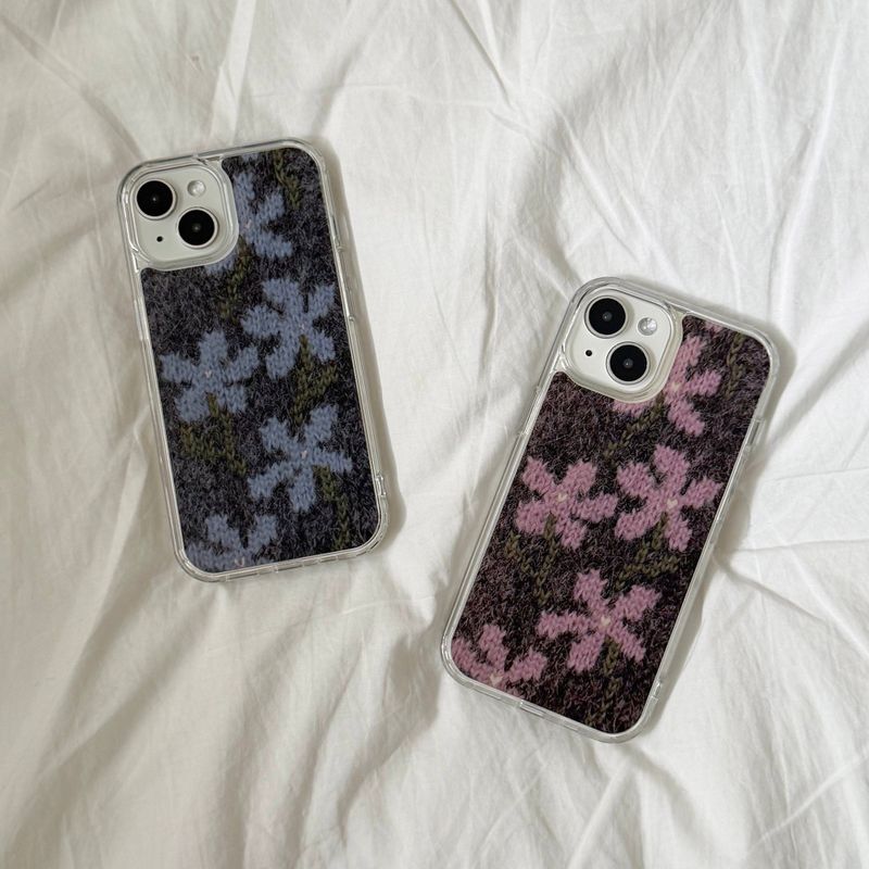 WILDFLOWERS MOHAIR HARD JELL CASE - PINK