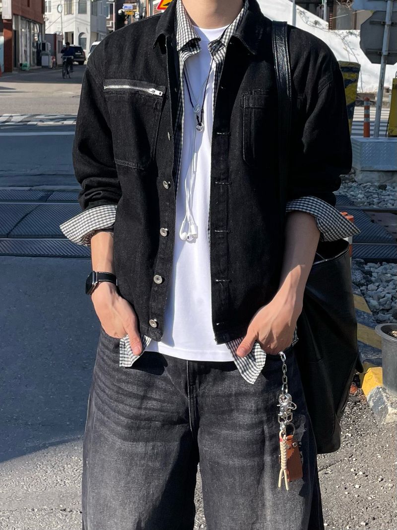 Flow Denim Shacket (M, L / 2colors)