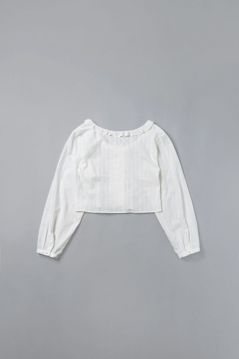 Butter frill blouse_ivory