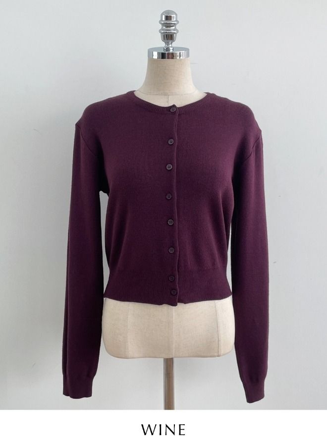 Recon Round Wool Knit Cardigan