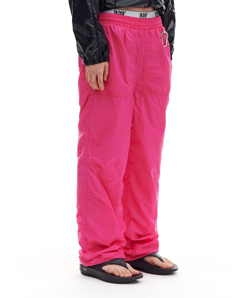 NYLON SHIRRING PANTS (CHERRY PINK)