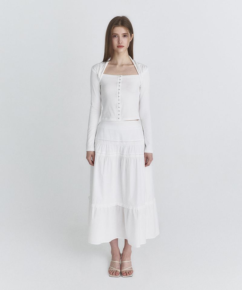 Off shoulder shawl top (Ivory)