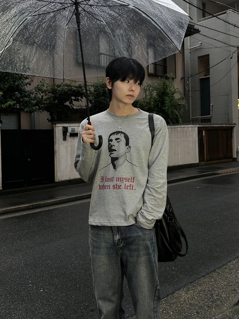 Deman Vintage Artwork Crop Long Sleeve