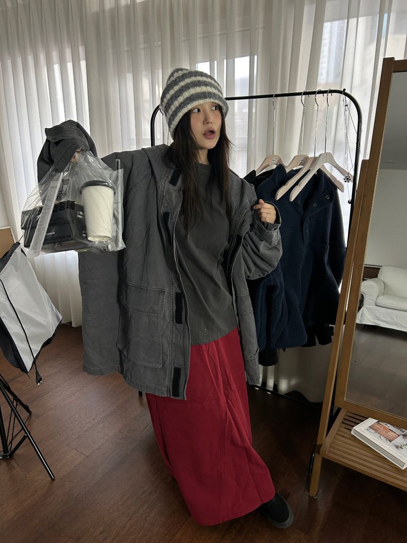 (3color) coki maxi long sk