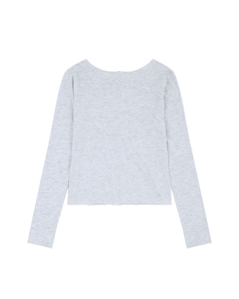Stitched T-shirt - Oatmeal White