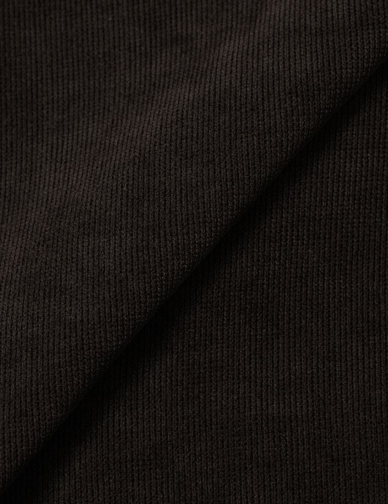 FLEECE HOODIE ZIP-UP(BROWN)