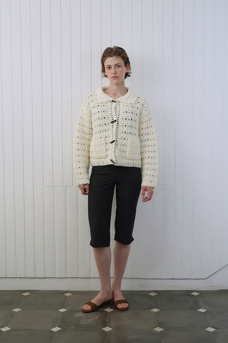 Loom crochet cardigan