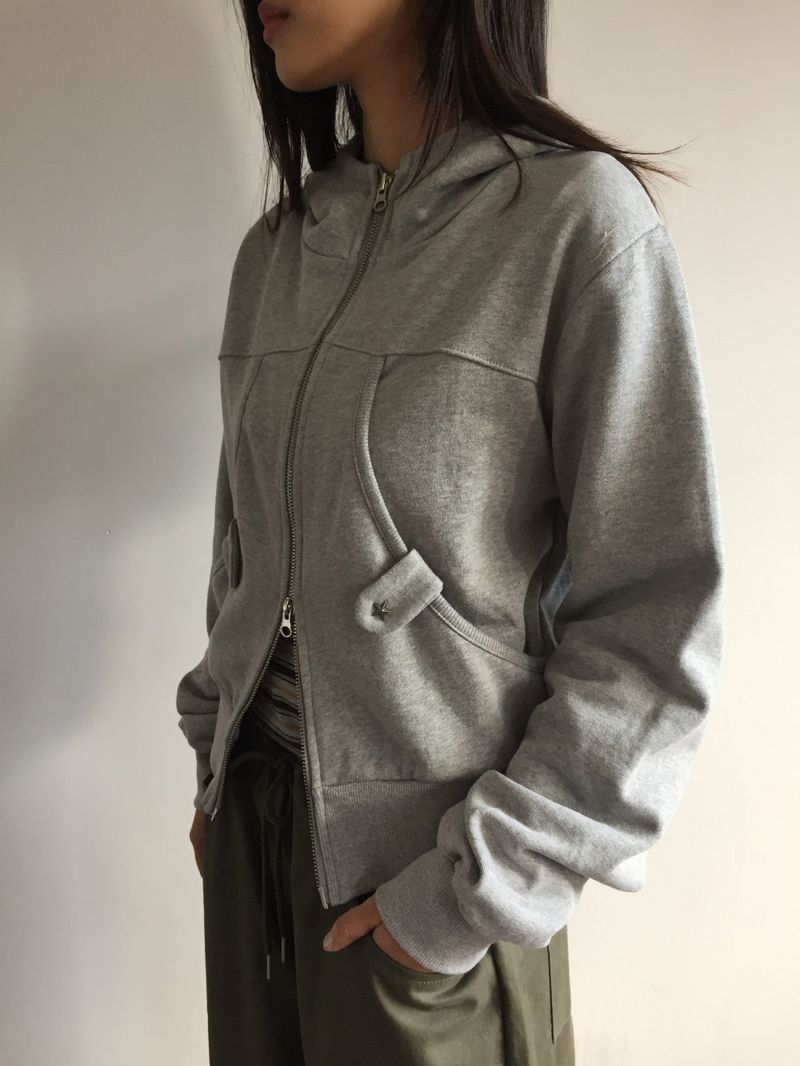 Utah Studded Hooded Zip-Up (3color) 