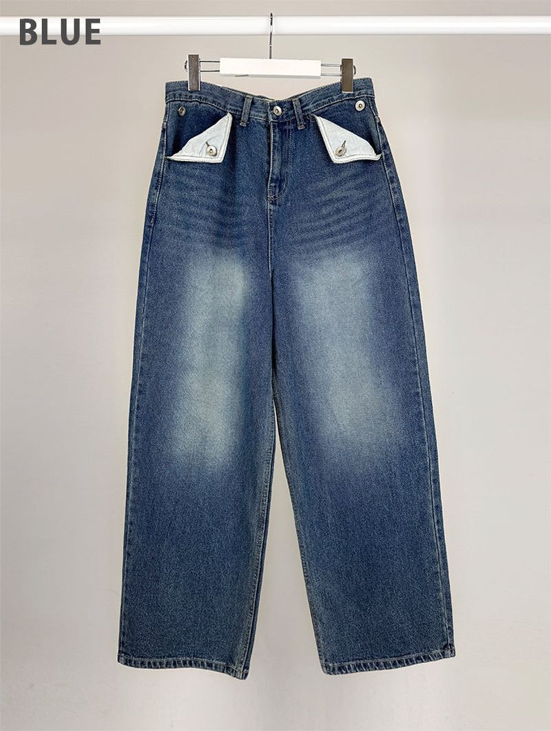 RETRO POCKET POINT JEANS (3C)
