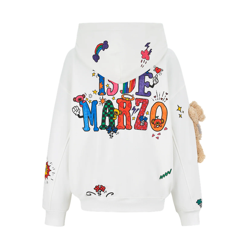 13DE MARZO DIY Colour-Fill Zipped Hoodie