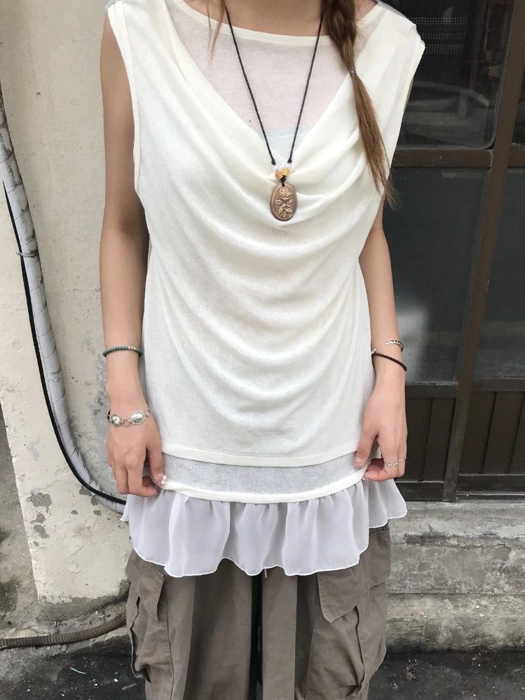 seezul（シーズル）の「nine shirring layered top（Dresses）」