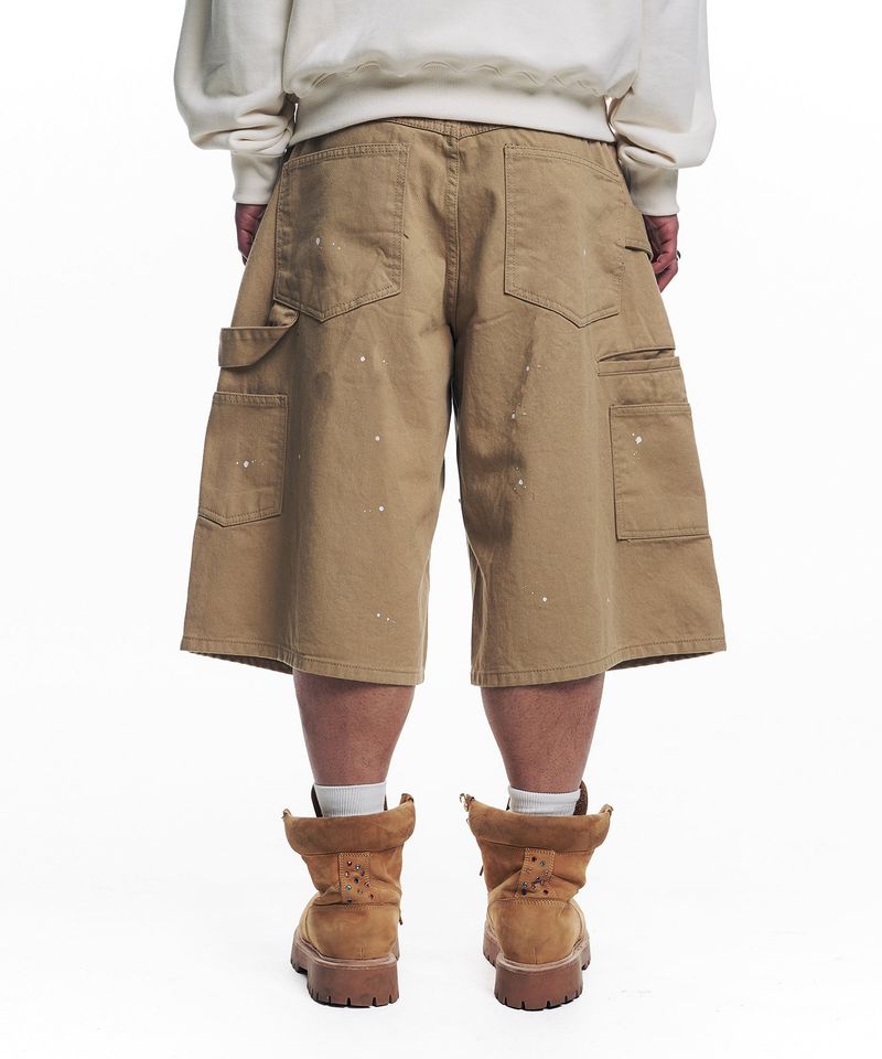 Double Knee Chino 8-Bermuda Pants - Beige
