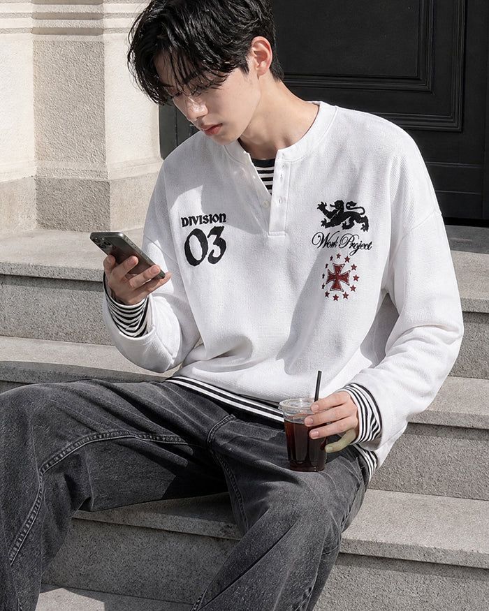 KIXI（キッシー）の「(UNISEX) プロジェクト ワッフル ヘンリー ロング スリーブ（トップス）」