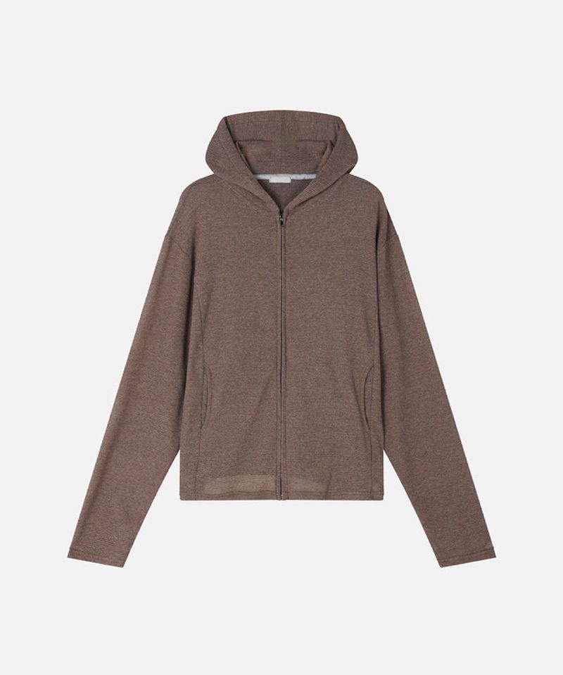 No.1333 mesh hood thin zip-up (3color)