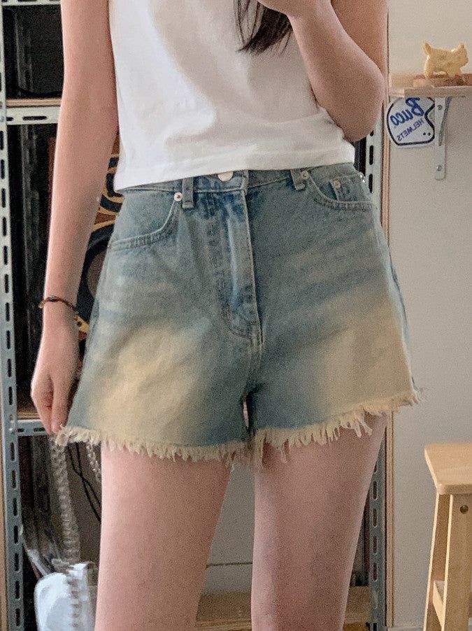 SHOPPERLAND(ショッパーランド)の「Vintage Washing Cut Denim Shorts(Pants)」