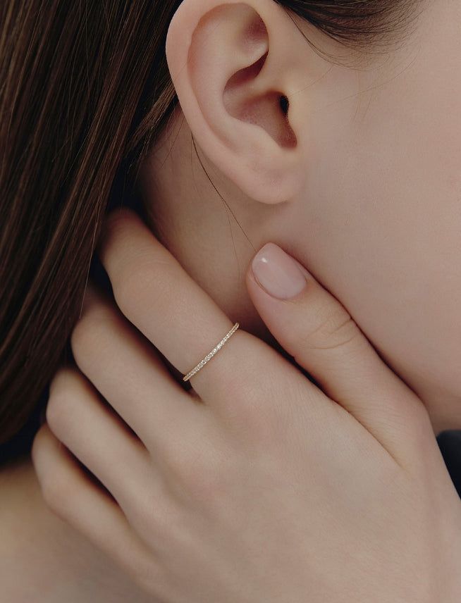 26SS★ Truly Essence 14K Full Pave Ring