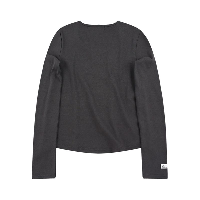 RS round long sleeve tee charcoal
