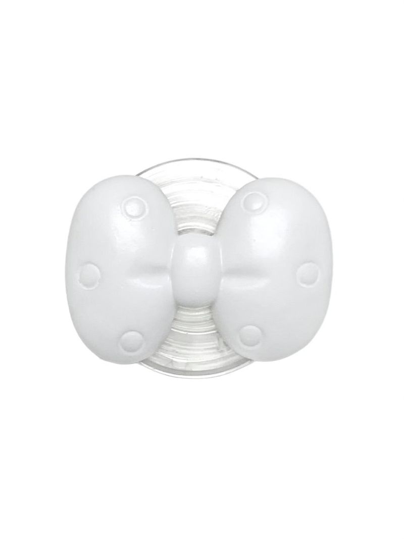 cute ribbon phone grip - white (normal)