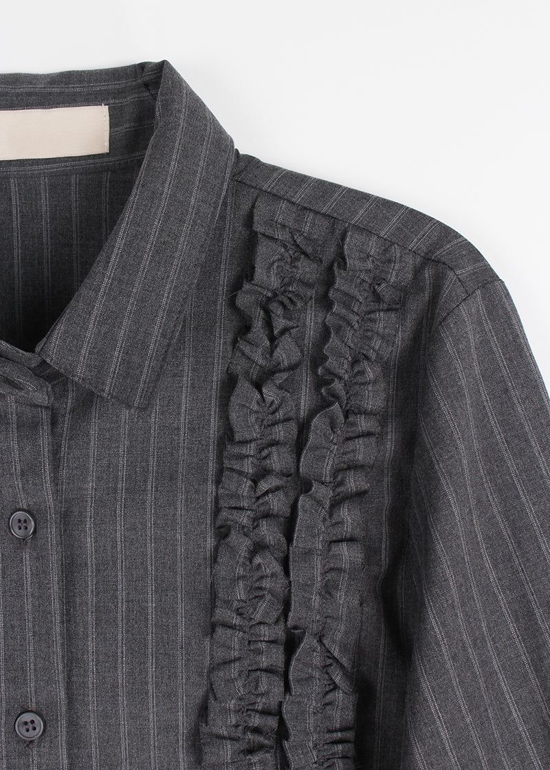FRILL STRIPE SHIRT