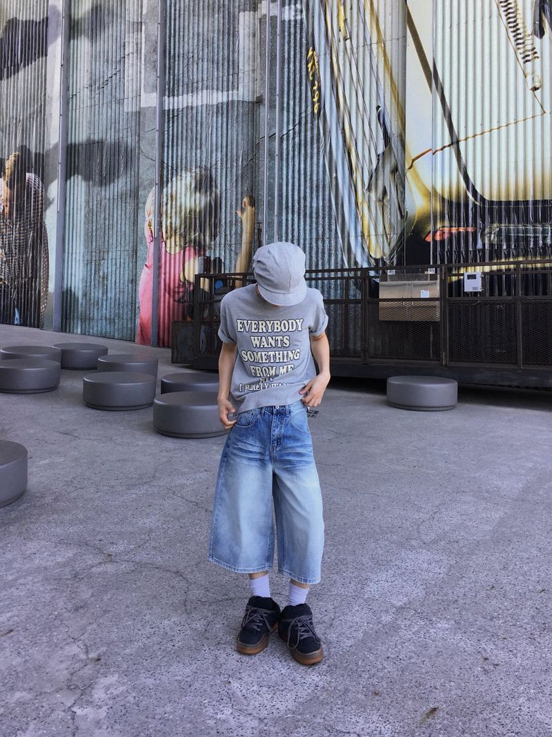 From Me Lettering Crop Short-Sleeved T-Shirt 4C