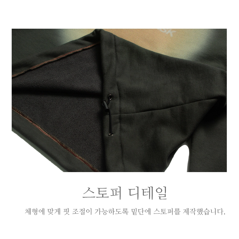 'Shh!' OVER-FIT HOODY_KHAKI CHARCOAL