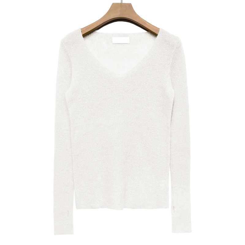 [WOOL28%] モヘアVネックウォーマーニット