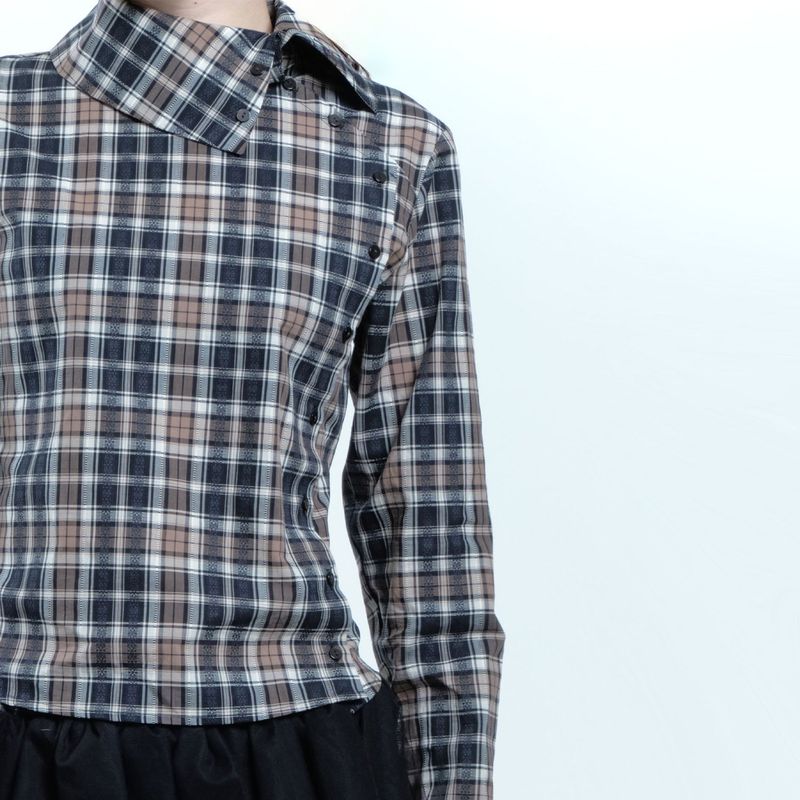 Asym check shirt 004