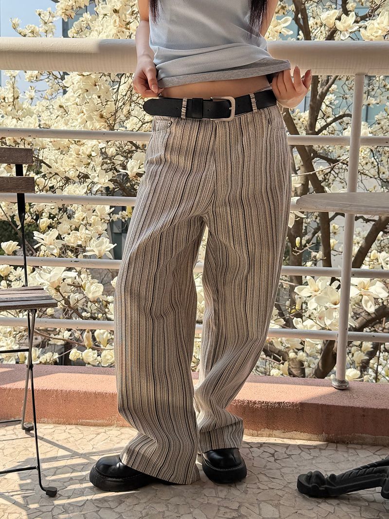 MUZESEOUL(ミューズソウル)の「Need stripe wide pants(2color)(Pants)」