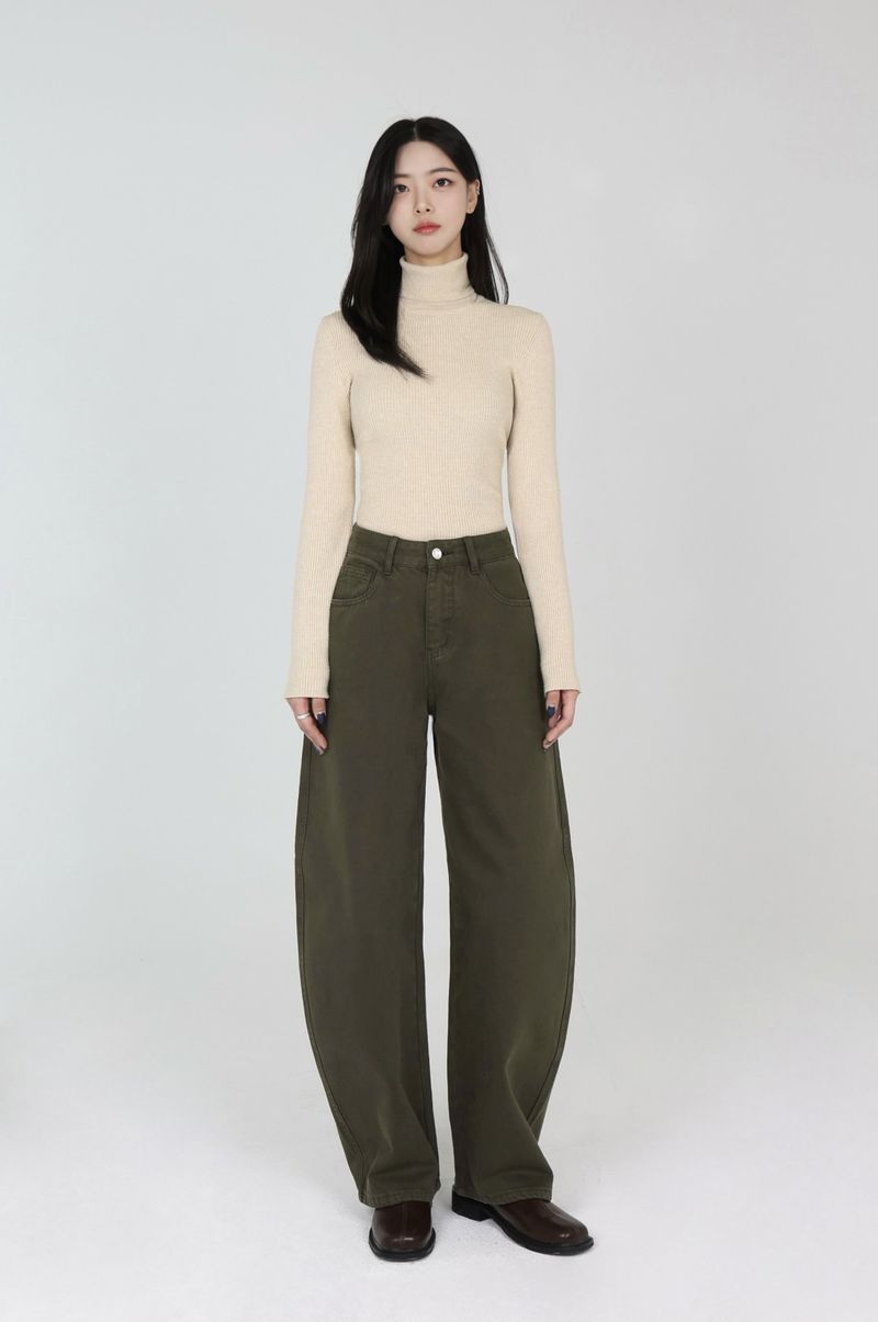 CLOUD FLEECE MEDITERRANEAN OLIVE DYEING CURVED FIT DENIM code 26025