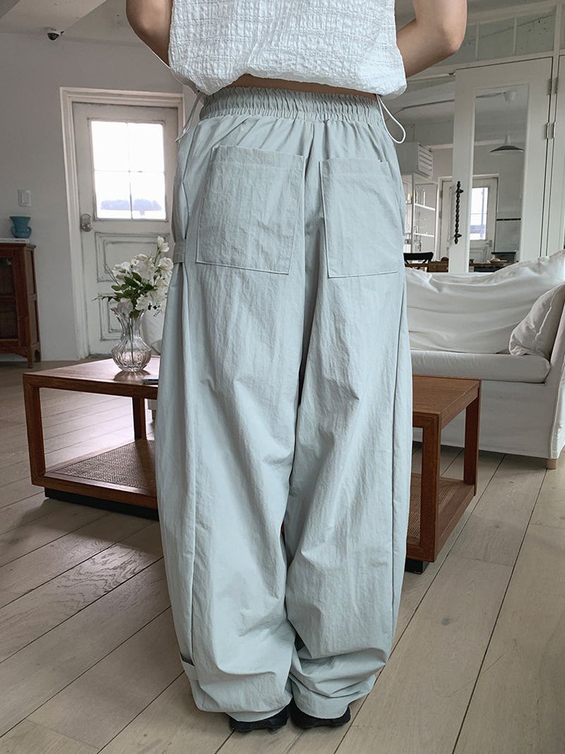 NYLON BIJO SNAP BUTTON PANTS (4C)