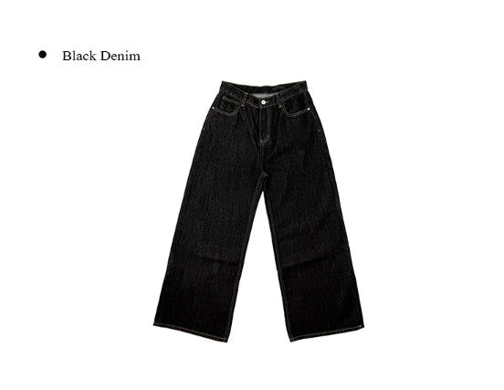 Ens Back Adjust Pocket Wide Raw Denim Pants