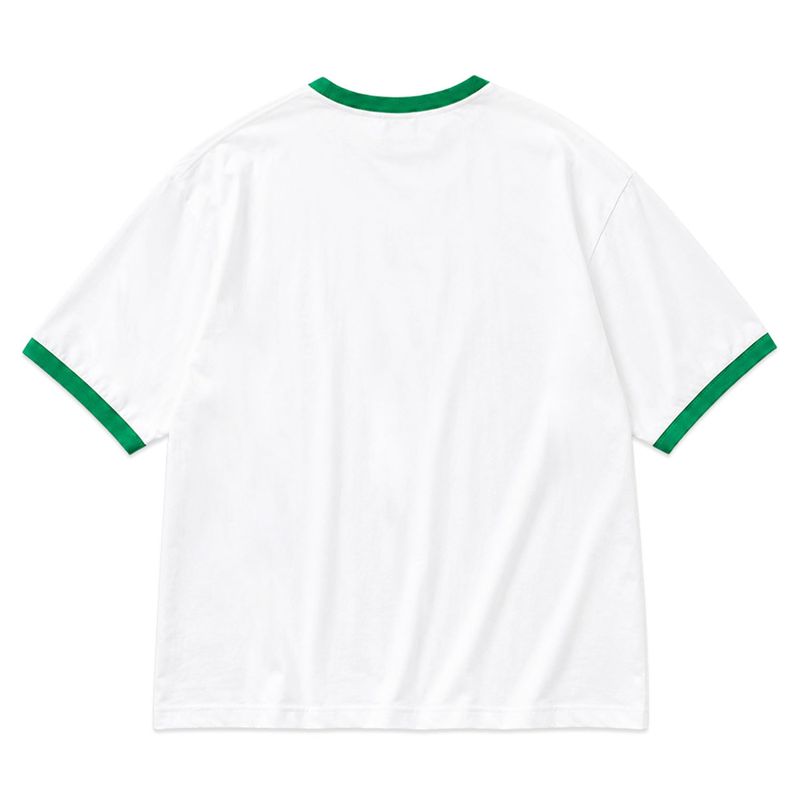 [Unisex] BASIC LINE RINGER T-SHIRT [WHITEGREEN]