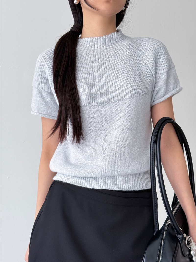 Eunarkive(ウナカイブ)の「pale half knit (3color)(Tops)」