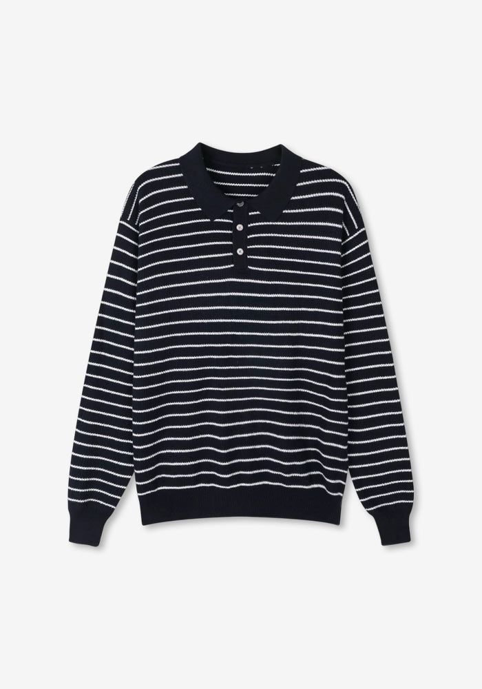 VL Stripe Collar Standard Knit