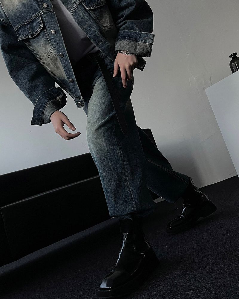 MG727 Garment Dining Denim Pants (3 colors)