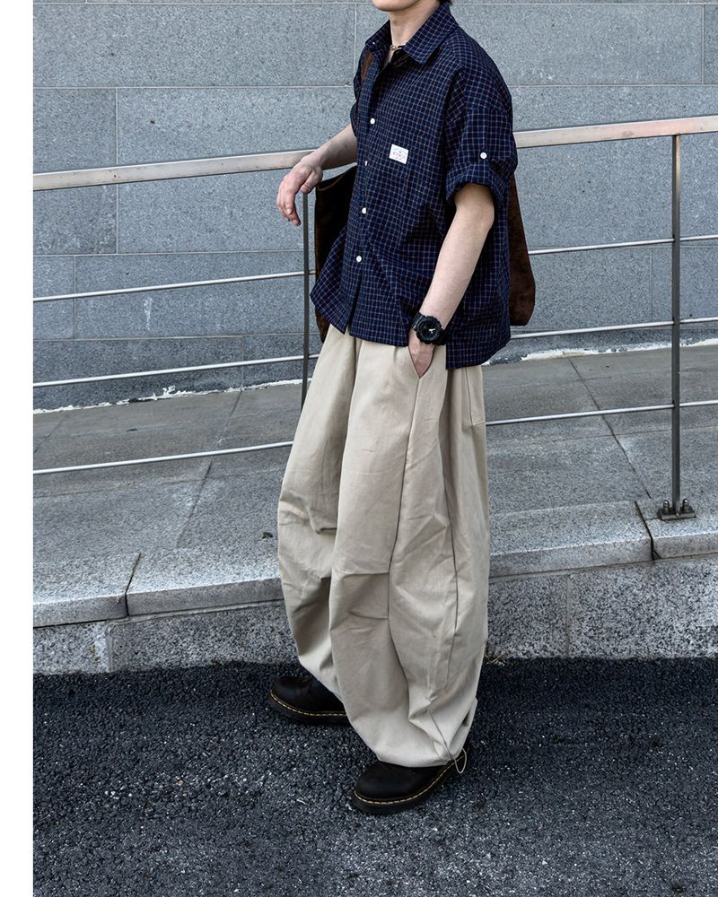 Mirel Check Roll-Up Half Shirt