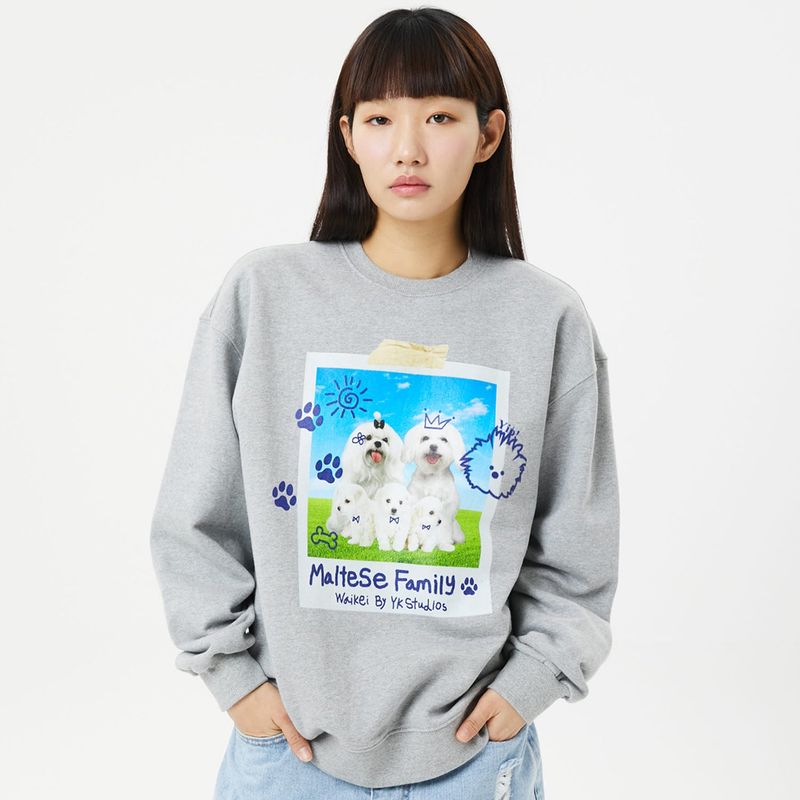 WaiKei(ワイケイ)の「(NO napping) Maltese family sweatshirts(Tops)」