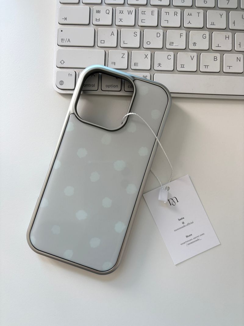 gray dot phone case