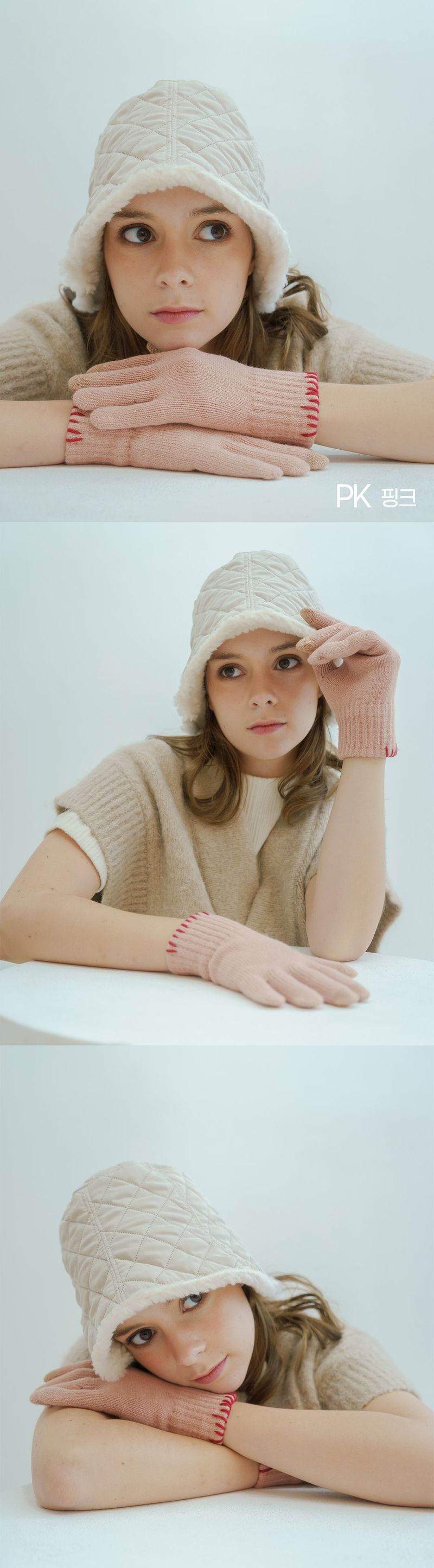 stich touch finger gloves 5colors