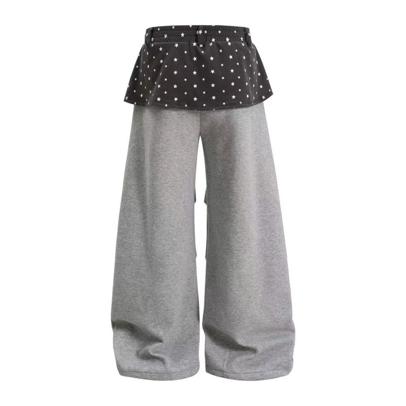 Mira Star Layered Wide-Leg Pants