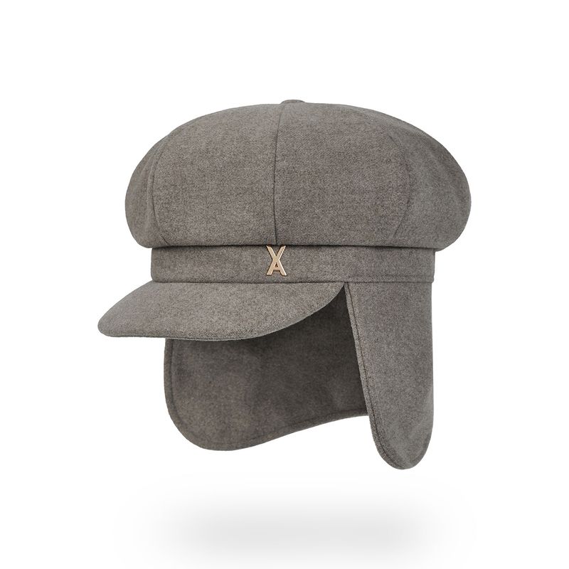 VA Stud Fly Newsboy Cap / Beige