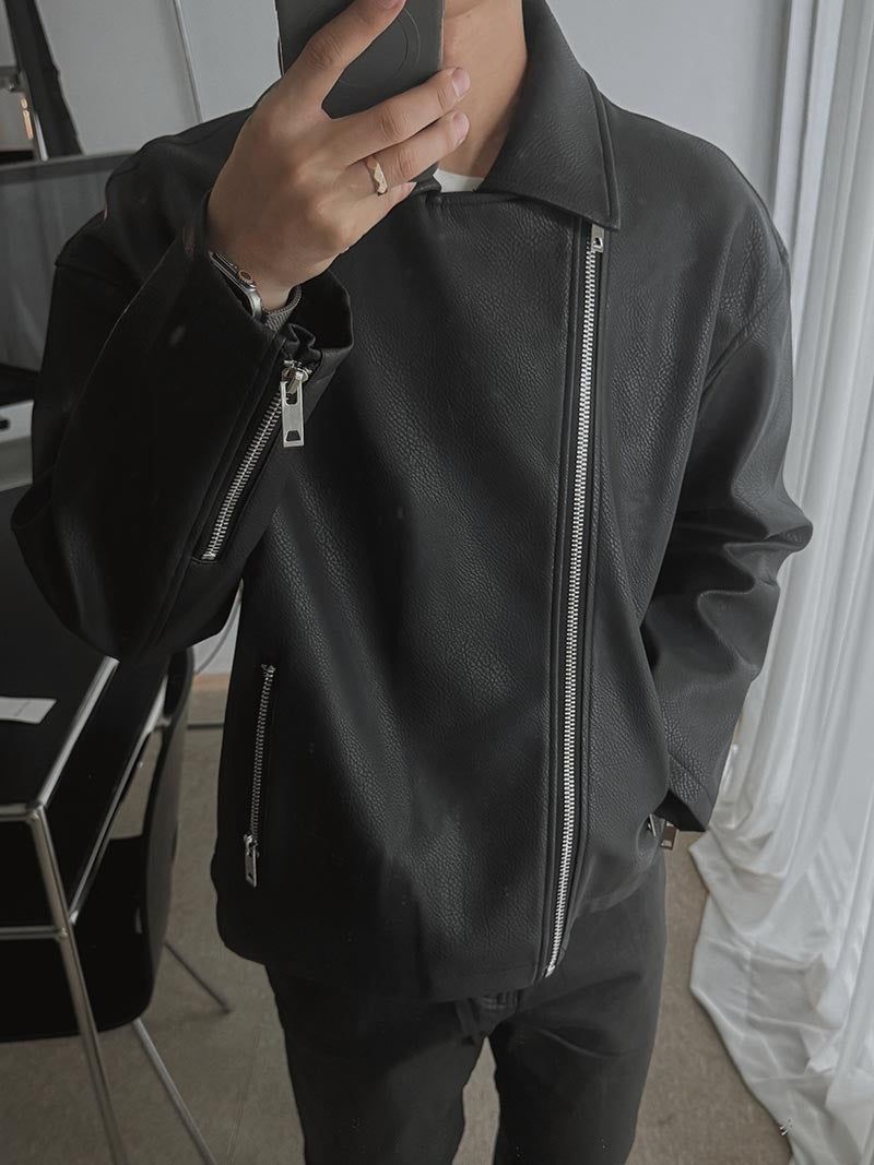 Deble Loosefit Basic Collar Rider Jacket (420)