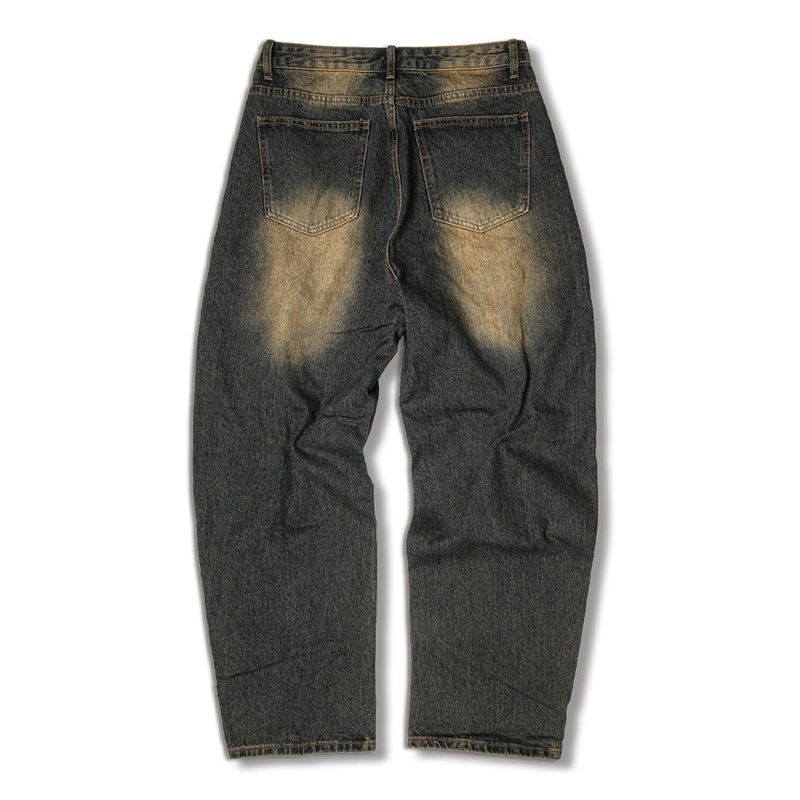 Usual Balloon Front Cut Denim Pants - 4COLOR