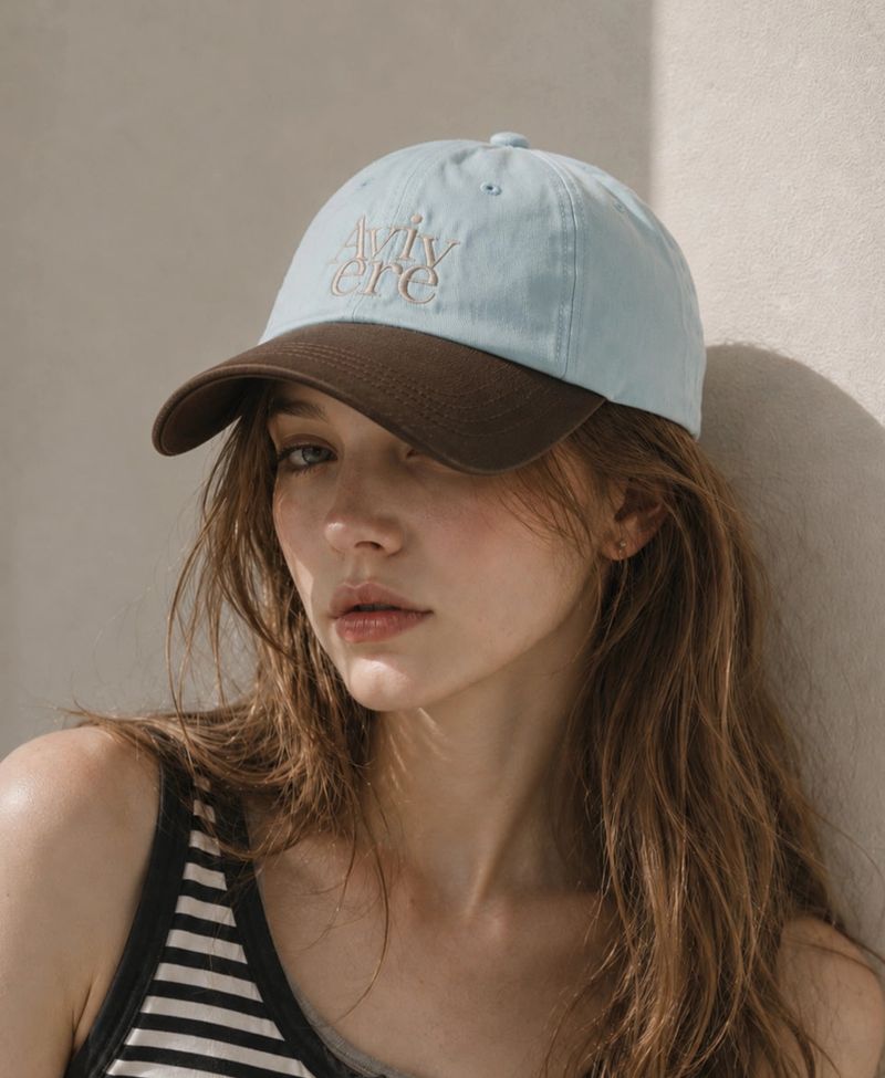 Avivere（アビベール）の「Avivere lettering cap light blue brown（Hats）」