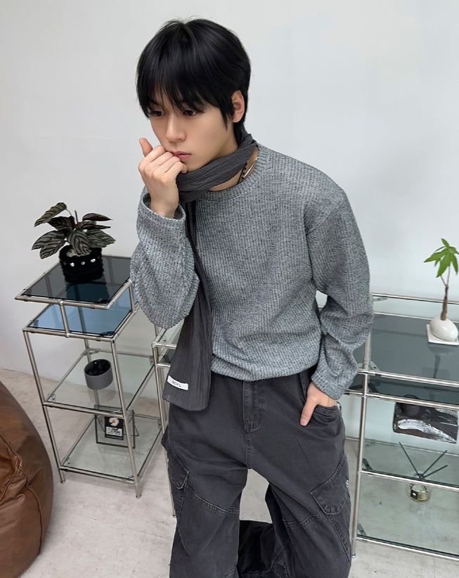 Ropel Ribbed Knit Long Sleeve