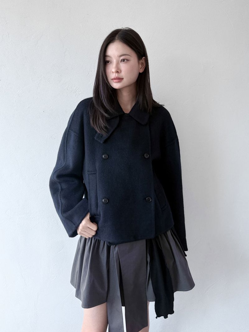 WOOHWA（ウファ）の「 DOUBLE BUTTON WOOL COAT（Jackets/Outerwear）」